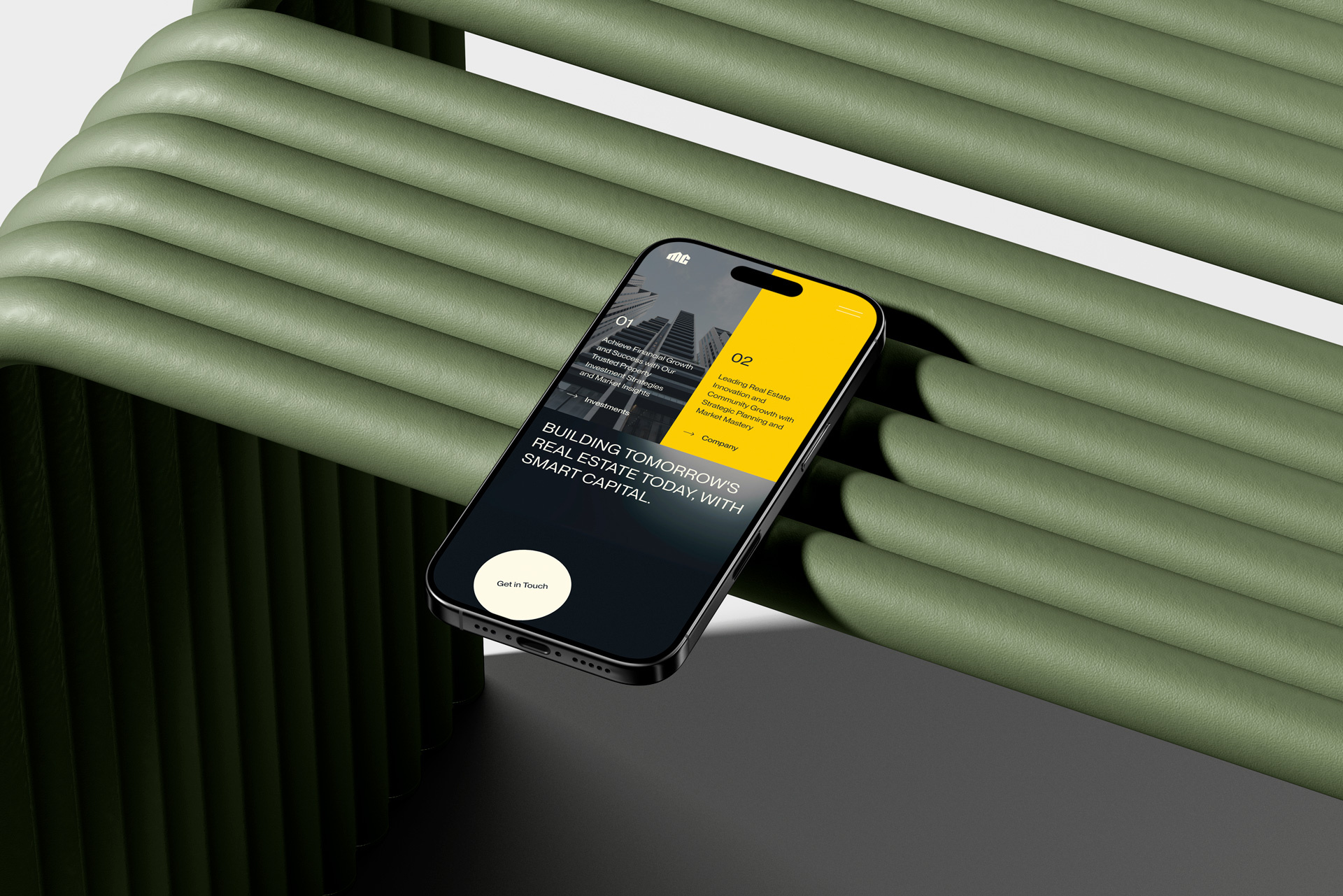 Investment Firm Branding branding business card hooman investment logo real estate responsive design ui website yellow