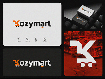 Kozymart – Creative E-commerce Logo with Shopping Cart & Letter brandlogo
