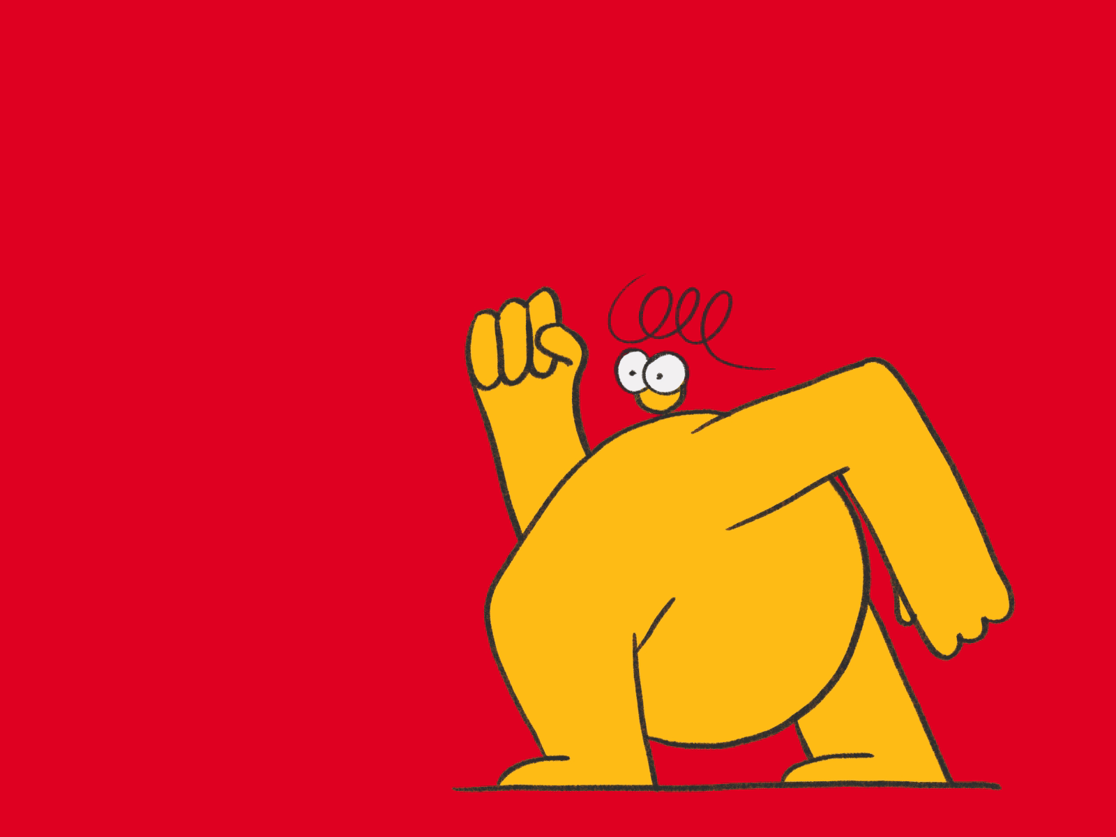 Uppercut animated gif animatedgif animation cel animation character framebyframe gastaloop hand drawn illustration procreate punch