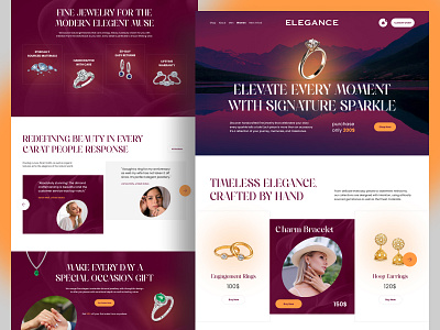 Elegant Luxury Website - Web Desgin - Landing page design creative designer diamond ring website dribbble elegant website framer framer designer high end design jabel jewelry web design jewelry website landing page landing page design luxury website packaging design ui design ui ux designer web design website designer website ui design