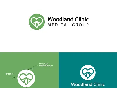 Woodland Clinic Medical industry logo design professional medical group logo