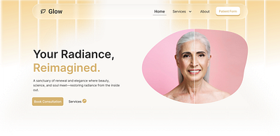 Med-Spa & Wellness Center Hero Section figma design hero section landing page ui design wellness center