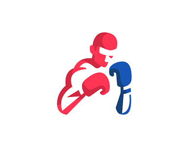 Boxing Logo american boxer boxing branding design fight fighter fitness gym logo logo design logos man mascot negative space people simple tournament usa
