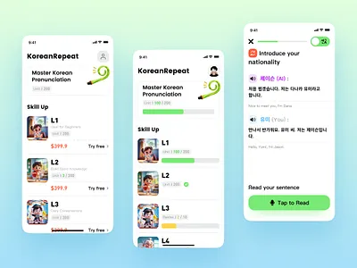 KereanRepeat · 2024 App Store · Independent & Original UI ai app design illustration mobile pm ui ux