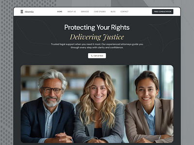 Attornia - Law Firm Website UI/UX Design advocate attorney website law company law firm landing page law firm website lawyer consulting legal adviser website legal services legal support legal website pixso design ui ux design website design