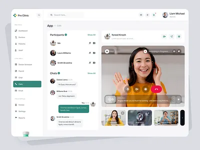 Video conference with doctor | dashboard design appointment booking conference health dashboard medical appointment medical dashboard remote doctor room team meeting video call video chat video chat ui video chat with doctor web design zoom