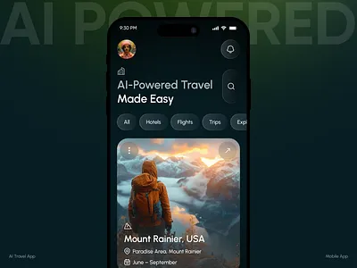AI Travel Mobile App | Smart Itinerary, Booking & Trip Planner ai ai app ai travel app app app design ios itinerary planner mobile mobile app smart travel travel app travel assistant app travel planner ui trip planner app