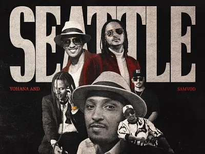 Samvod & Yohanna – Seattle Concert Poster addis ababa africa behance brutalist poster design dribbble ethiopia ethiopian music album cover ethiopian music poster graphic design habesha poster design tesfa gebremariam tesfa gebremariyam yohanna