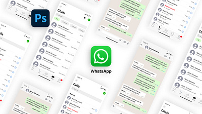 Free WhatsApp Template anagramdesign chat contact design free free mockup free template freebie freebies mockup ui whatsapp