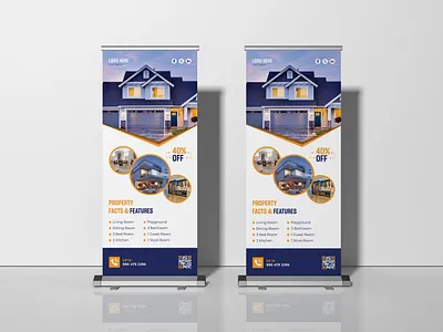 Modern Real Estate Roll-Up Banner Design apartment sell banner banner banner design commercial rollup corporate banner creative minimal modern property banner property marketing property sale real estate banner real state real state rollup rollup banner rollup banner design sell banner street banner