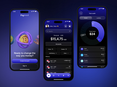 Crypto Wallet Mobile App app banking app crypto app crypto app design crypto currency crypto exchange crypto wallet cryptocurrency finance app financial wallet fintech app design ios mobile app oripio trading trading app design wallet wallet app