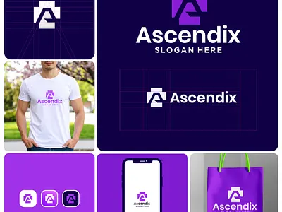 Ascendix – Rise Beyond Limits" branding graphic design logo