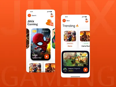 Gaming Mobile App app app design applicaiton application colorful design dribbble best shot game gaming gaming app minimal mobile mobile app trend trending trendy ui ux visual app