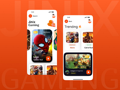 Gaming Mobile App app app design applicaiton application colorful design dribbble best shot game gaming gaming app minimal mobile mobile app trend trending trendy ui ux visual app