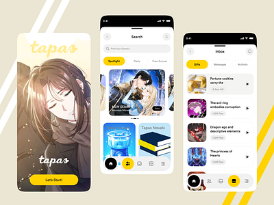 Comic Subscription App anime app book carousel clean comic dc design experience id interface ios marvel mobile subscription typography ui usability user ux