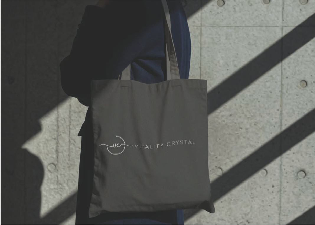 Vitality Crystal bag brand identity brand style guide branding corporate identity graphic design hand bag logo logo design minimalist logo stationary vector