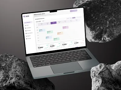 Jasan-Smart Interview Scheduling & CRM Dashboard animation candidate company data visualization hiring jasan job portal recruitment saas saas analytics side panel staff team management uiux webapp