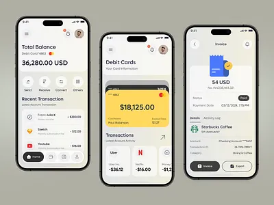 Digital Banking Mobile App Design app bank banking banking app defi design finance finance app fintech mobile mobile app mobile app design payment send money ui ux wallet wallet app web app