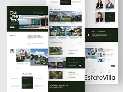 Real Estate Website ui design web design website