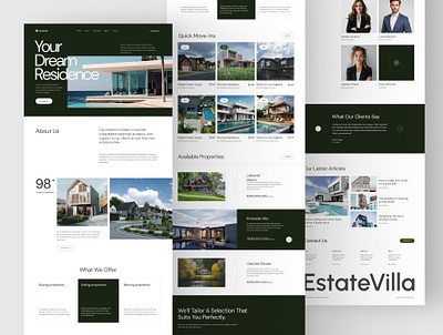 Real Estate Website ui design web design website