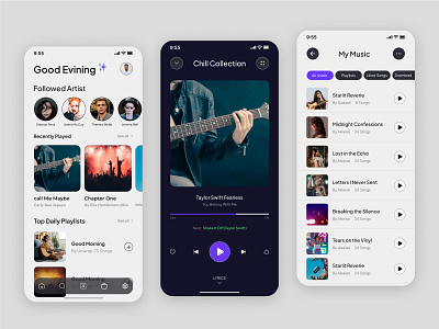 Music App Concept music app music app design ui 2025 ui ux 2025