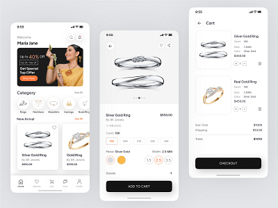 Jewellary Design App app design diamond ear ring gold jewellary jewellary design concept ui design ui trends 2025 ui ux design ux design