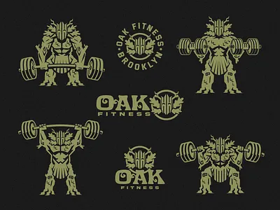 Oak Fitness crossfit ent fitness gym mascot mythology sport training tree