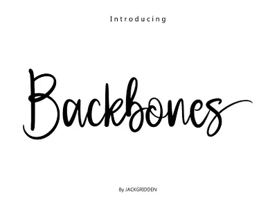 Backbones Font backbones branding design font graphic design handwritten illustration logo script