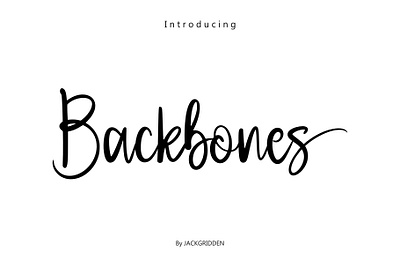 Backbones Font backbones branding design font graphic design handwritten illustration logo script