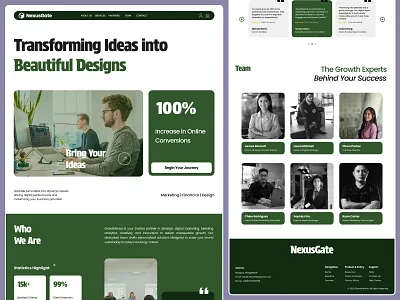 NexusGate - Creative agency landing page branding design figma graphic design homepage illustration landing landing page logo ui uiux web design website