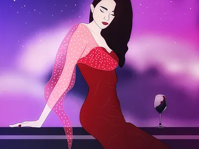 Wonderful Summer Evening 🌌 aesthetic art design digital digitalartwork digitalillustration drawing graphic design illustration vector