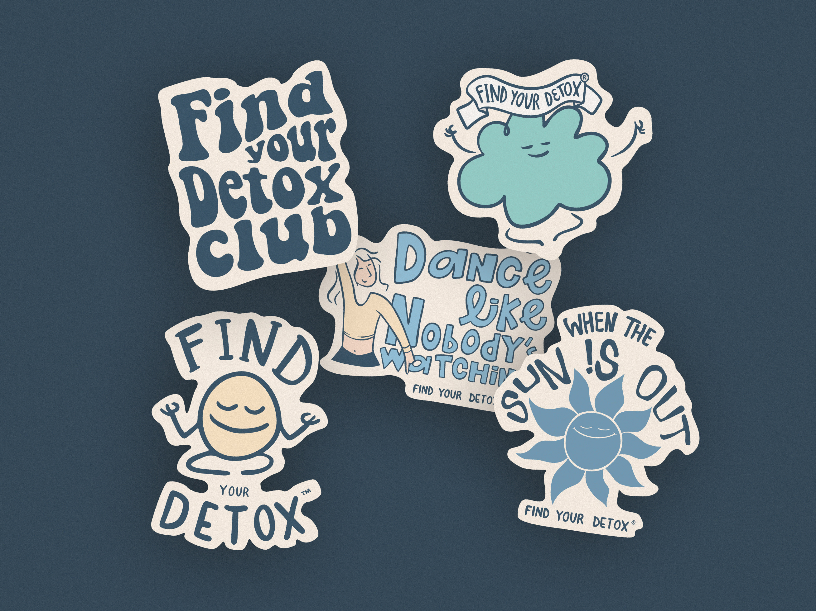 Find Your Detox® – Mental Health Brand for Self-Care & Wellness branding graphic design ill illustration logo vector