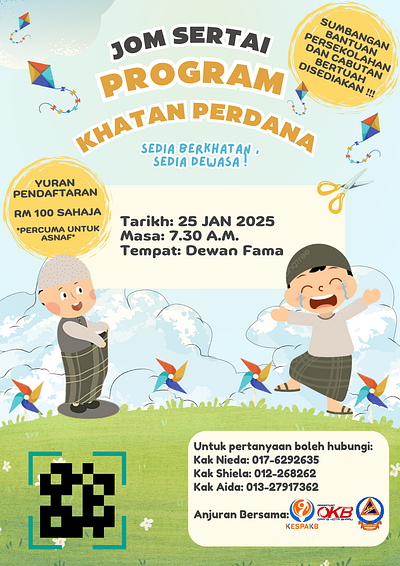 Colorfull program sunat poster creative simple poster graphic design kiddo things