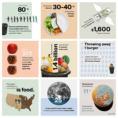 Social Media Design for Food Waste Awareness carouseldesign creative design food waste graphic design graphicdesignportfolio instagramdesign productpromotion restaurant social media design socialmediadesign sustainableliving visualmarketing