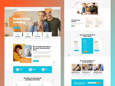 Pet Care Landing animal care cat design trend envytheme landingpage pet care pet food uidesign uxdesign uxresearch