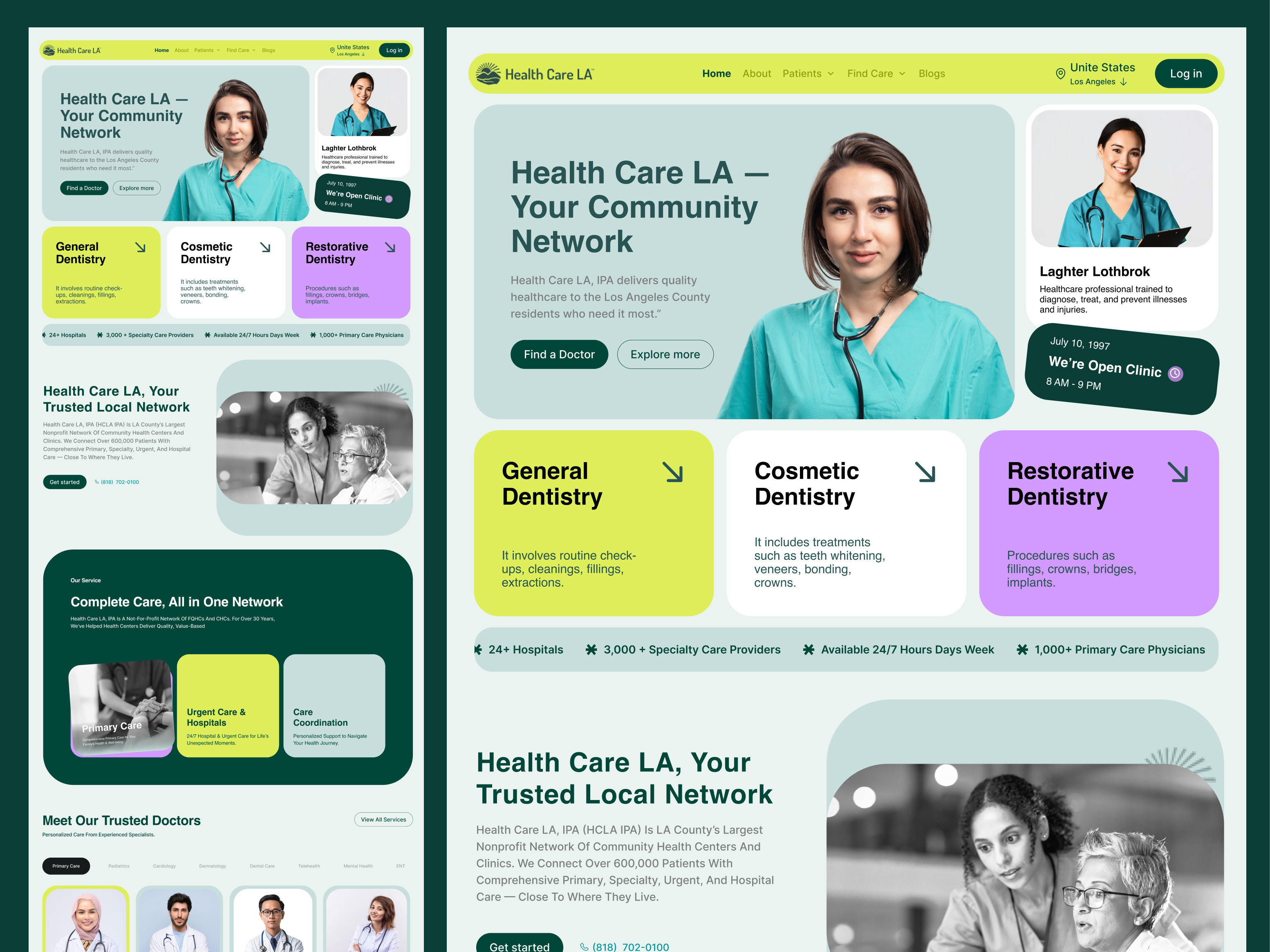 Example of Healthcare Website Design