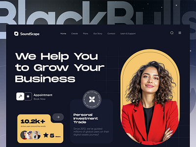 business agency web ui design agency agency website branding branding design business ui business website clean ui design hero section minimal modern ui saas website ui ux web web design website design