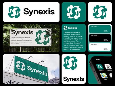Synexis Branding Logo Design abstract symbol artnership logo brand identity brand mark branding business logo collaboration logo corporate logo minimalist logo modern logo network logo people logo professional logo s lettermark startup logo teamwork logo technology logo unity symbol visual identity