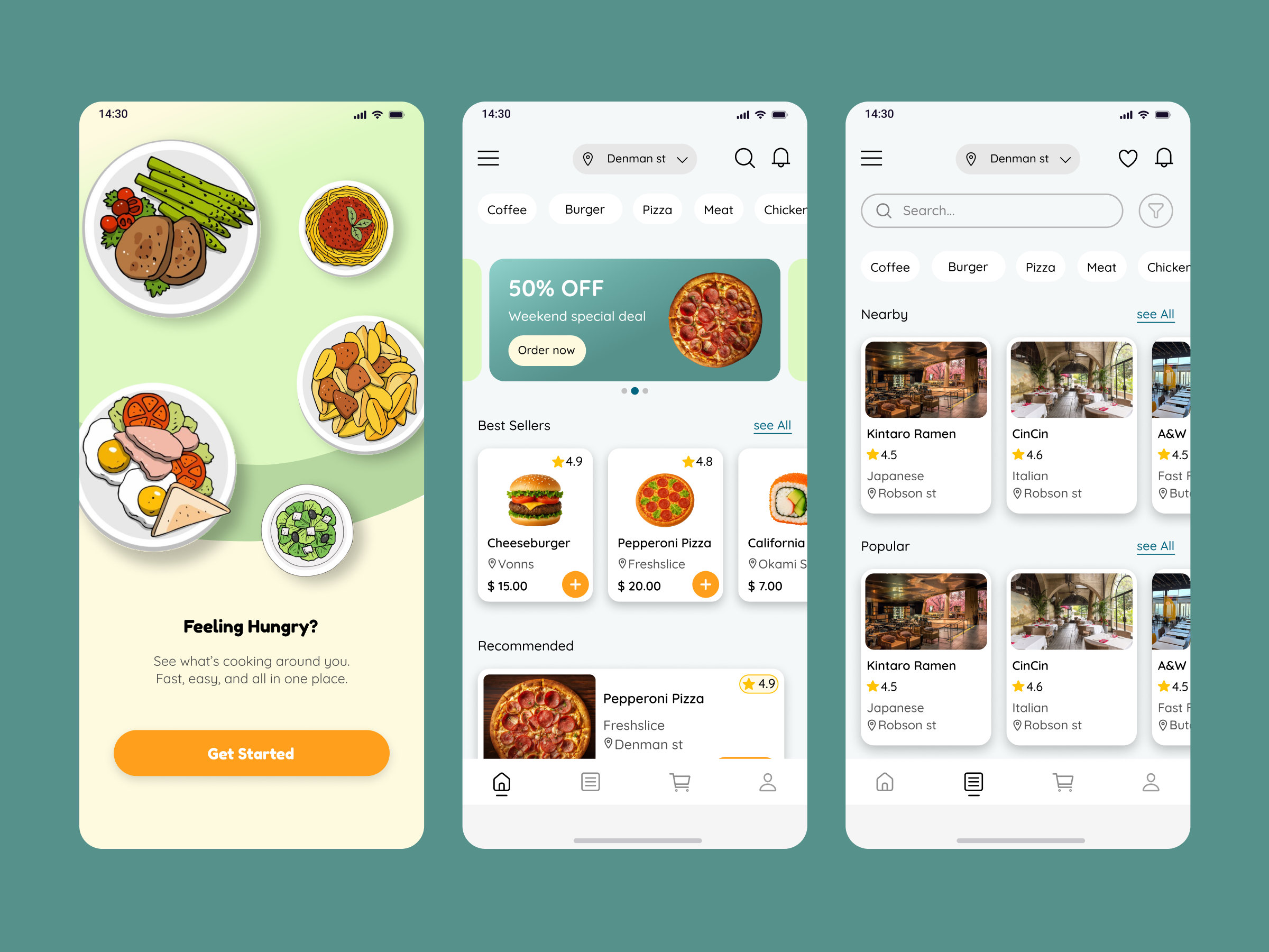 Restaurant Finder food delivery mobile app restaurant app ui design