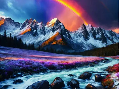 Landscape Illustration – Nature & Scenery Art scenic art print