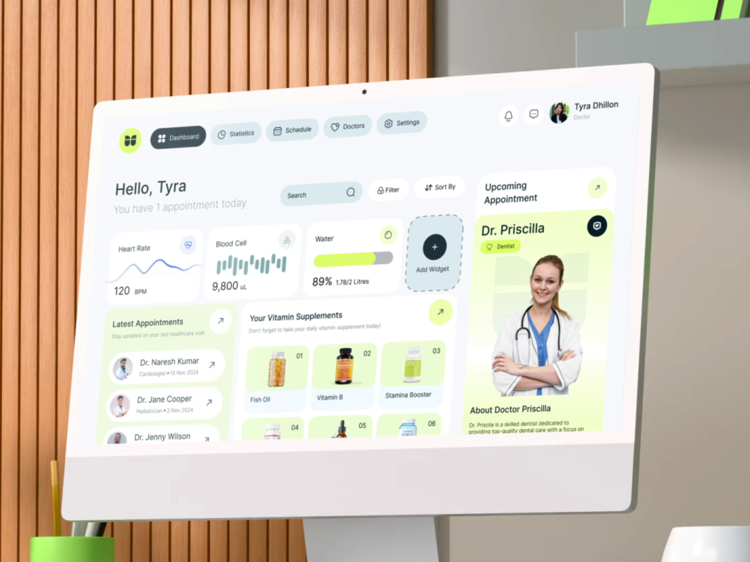 Example of Medixa® - Modern Healthcare Dashboard UI Animation