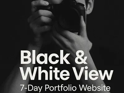 Black & White View — Minimalist Photographer Portfolio Website responsive