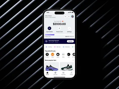 Ecommerce Mobile App: Dashboard & Shopping Insights app design commerce commercial commercial mobile app credit card design ecommerce ecommerce ios ecommerce ios app ecommerce mobile app ecommerce mobile app design ios app marketplace mobile mobile app product design saas tracker transaction uiux