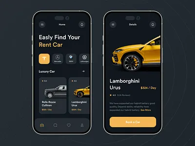 Car Rental App app app design auto automobile booking app booking car car car rent service car rental car rental app cars design driver mobile mobile app rent rent a car rental company transport ui