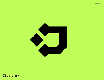 D MONOGRAM FUTURISTIC clean cyberpunk design futuristic icon illustration logo logomark logos mark marklogo modern simple ui