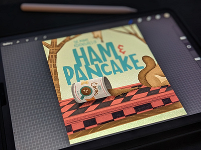 Ham & Pancake - Children's Series Cover canadian artist character design childrens fiction illustration lettering outdoors retro vintage wildlife