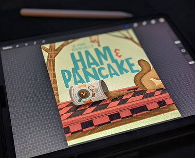 Ham & Pancake - Children's Series Cover canadian artist character design childrens fiction illustration lettering outdoors retro vintage wildlife