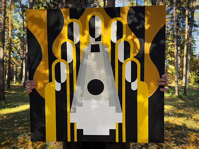 Death scene II acrylic art artist artwork canvas death drawing graphic design handmade illustration malevich mementomori popart symbolism