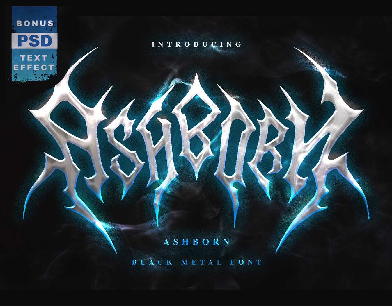 [FREE FONT] ASHBORN | BLACK METAL FONT VOL. 13 black metal death core death metal heavy metal metal music rock