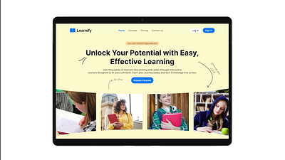 Learnify – Landing Page UI/UX Design figma figma design figma design website figma landing page figma website ui ui ux design